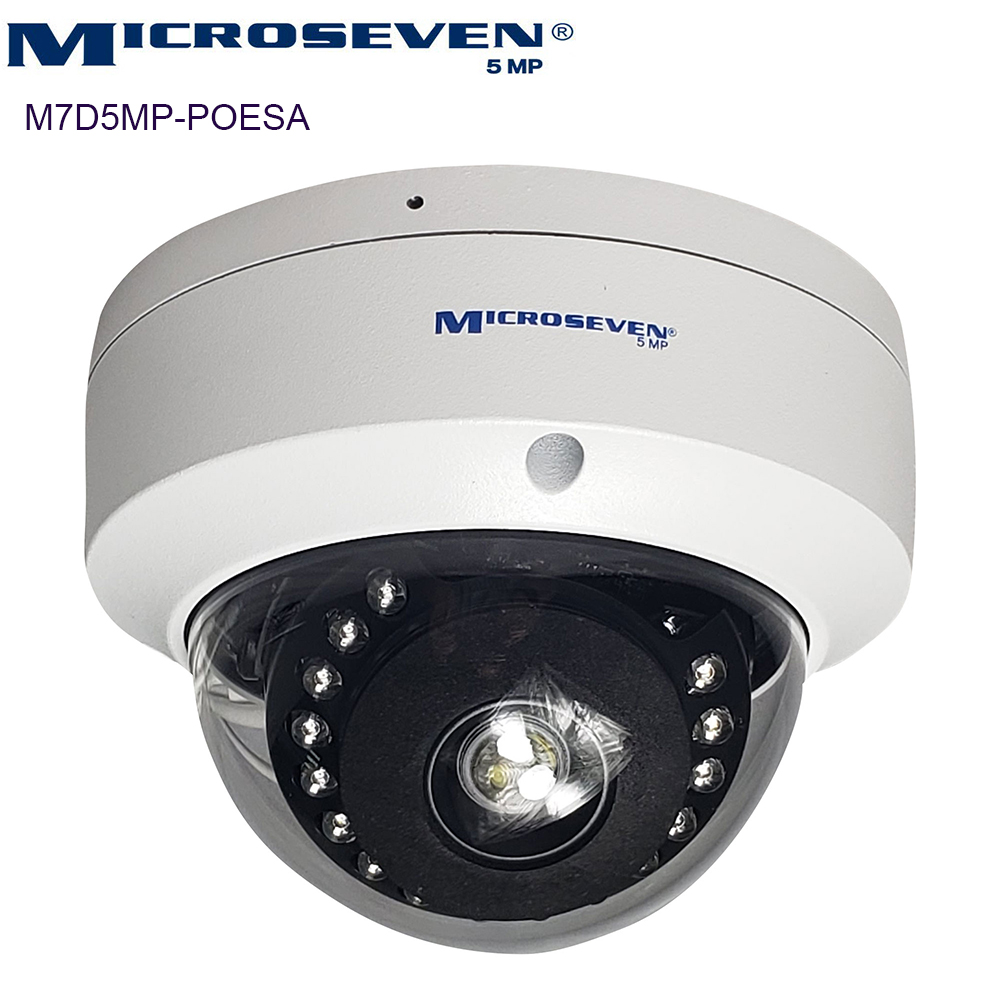 MICROSEVEN 8MP 8CH PoE Home Security Camera System with Audio & Works with Alexa for 24x7 Recording,(4) Outdoor 5MP Vandel-Proof PoE IP Cameras, 100ft IR Night, 8 Channel 8MP PoE NVR, Support Upto 8TB HDD